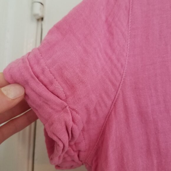 Rails Pink Collared Shortsleeve Top XS - Picture 7 of 10